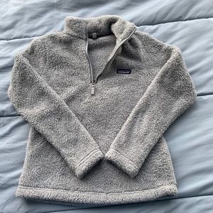 Patagonia grey fleece quarter zip
